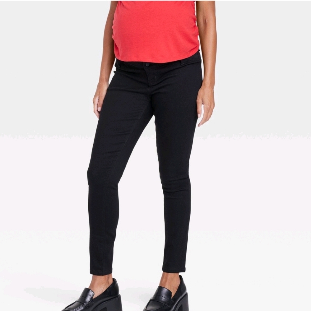 Under Belly Skinny Maternity Pants - Isabel Maternity Black - 6